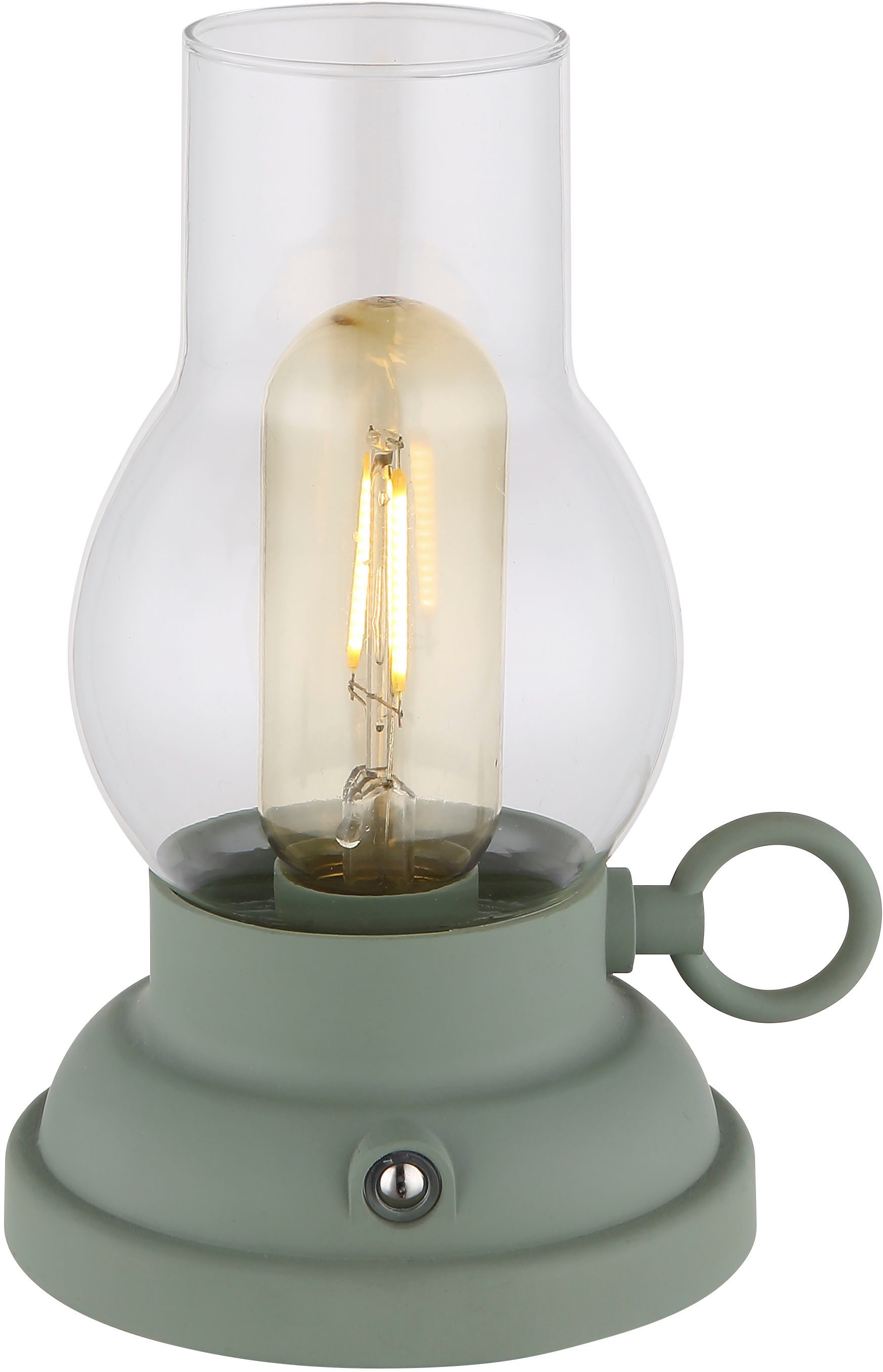GLOBO LIGHTING LED Tischleuchte PETRO, Dimmer, Dimmfunktion, Ein-/Ausschalter, mehrere Helligkeitsstufen, LED fest integriert, Warmweiß, Akkutischleuchte, mobile Leuchte, Petroleumlampen-Design
