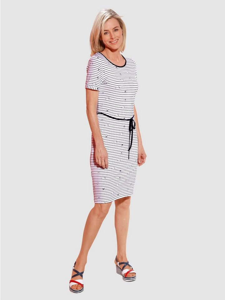 Dress In Kleid im maritimen Look in weiß