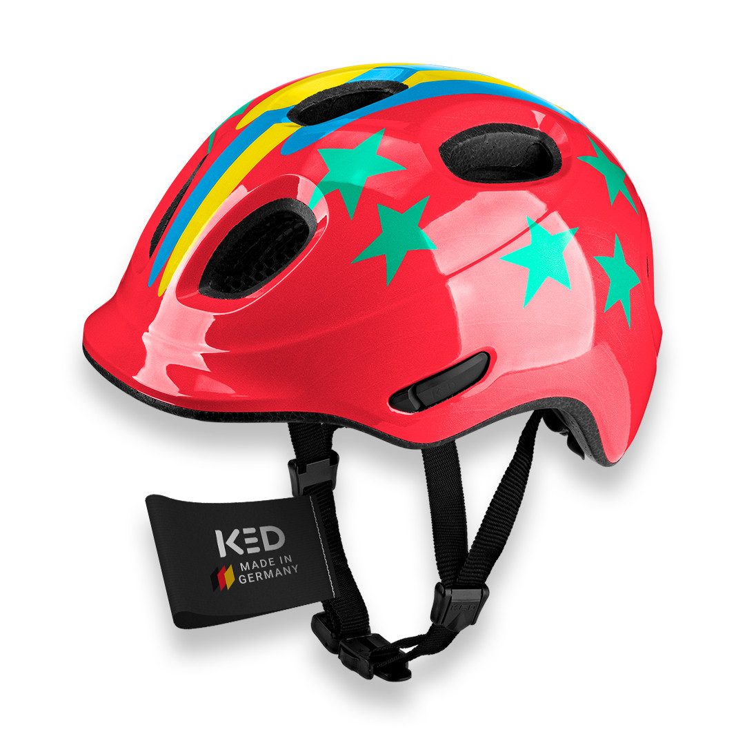 KED Kinderhelm Meggy Spark Kinderfahrradhelm, Inmold, 360° Verstellsystem, Reflektoren, Insektenschutznetz