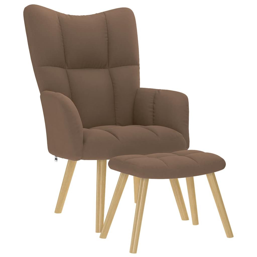 vidaXL Sessel Relaxsessel mit Hocker Braun günstig online kaufen