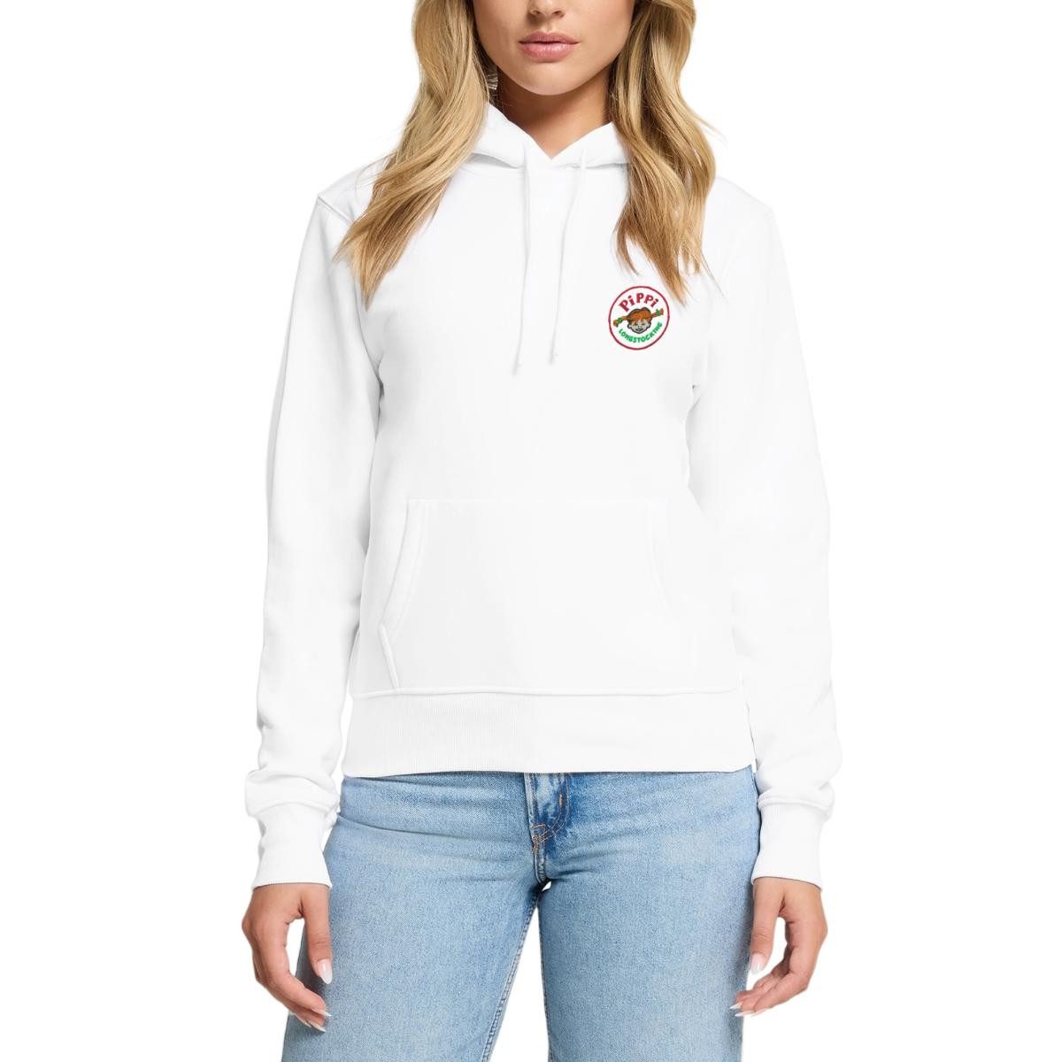 Spreadshirt Hoodie Pippi Langstrumpf Portrait Rundes Logo Damen Premium Hoodie (1-tlg)