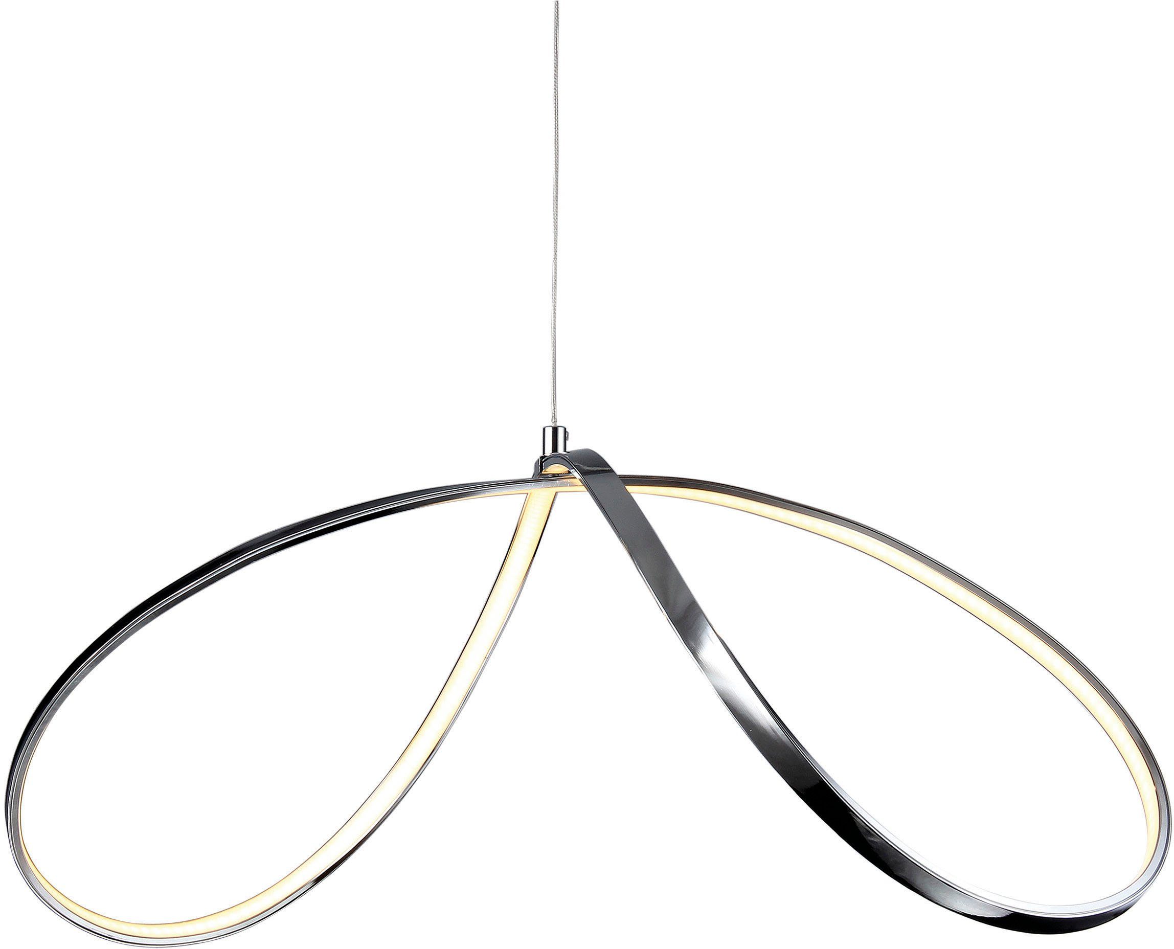 näve LED Pendelleuchte "Loop Line", LED fest integriert, Warmweiß, modernes Design; angenehmes Licht