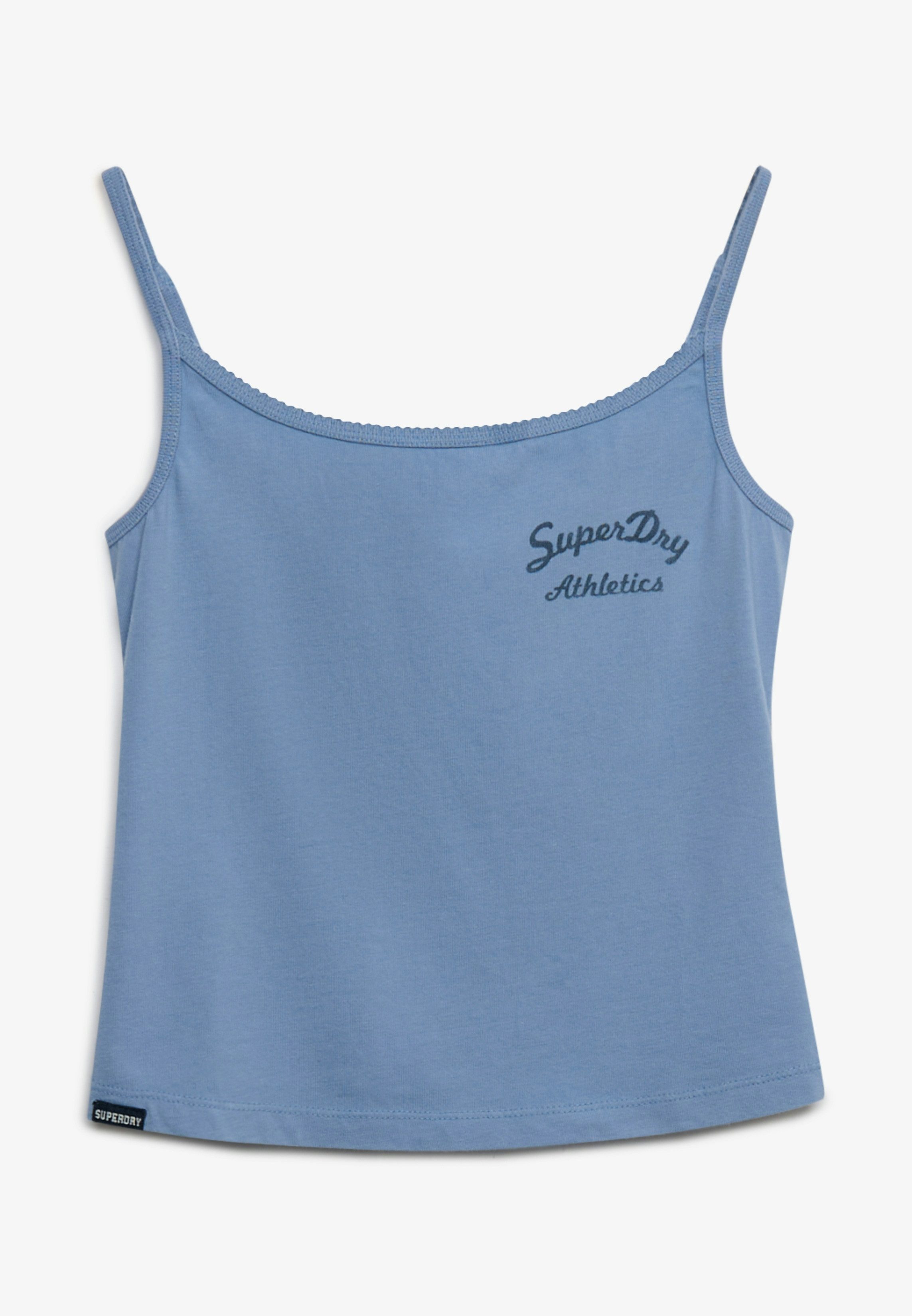 Superdry Tanktop ATH ESS GRAPHIC CAMI mit hübschem Spitzen-Detail am Auschnitt