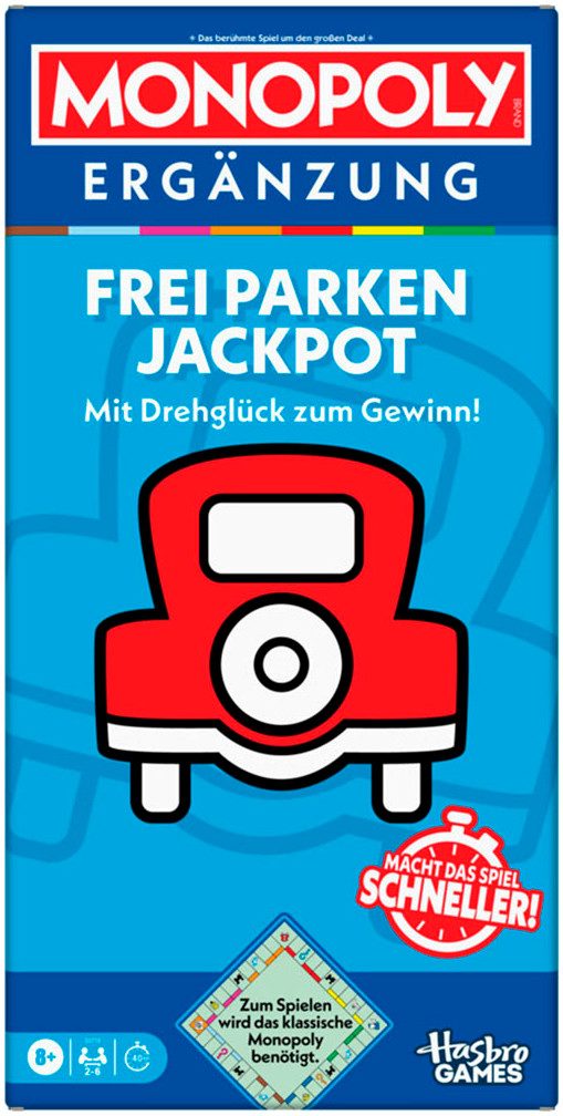 Hasbro Spiel Monopoly Ergänzung: Frei Parken Jackpot, Familienspiel