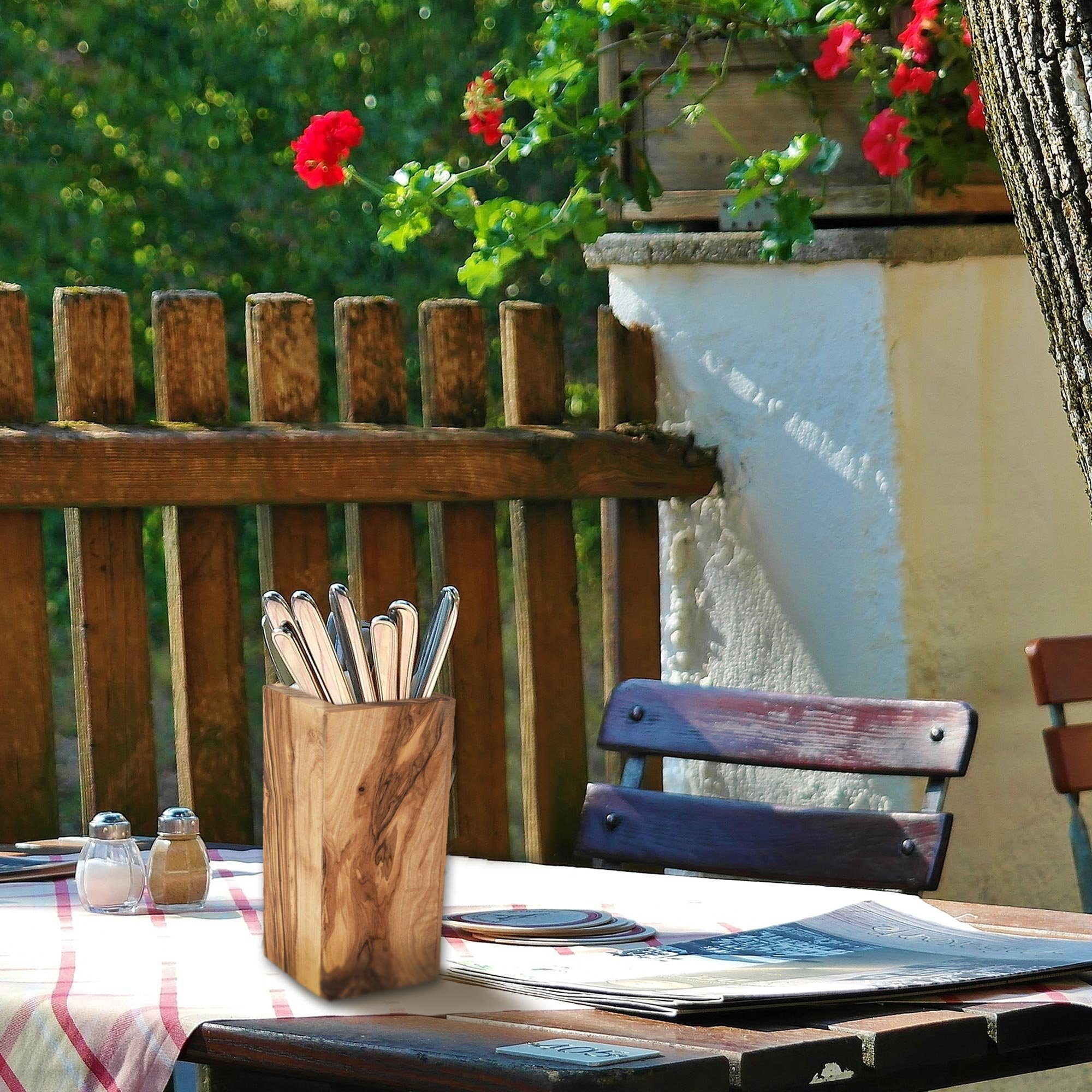 NATUREHOME Besteckhalter Halter für Küchenhelfer Olivenholz, (1-tlg), Nachh günstig online kaufen