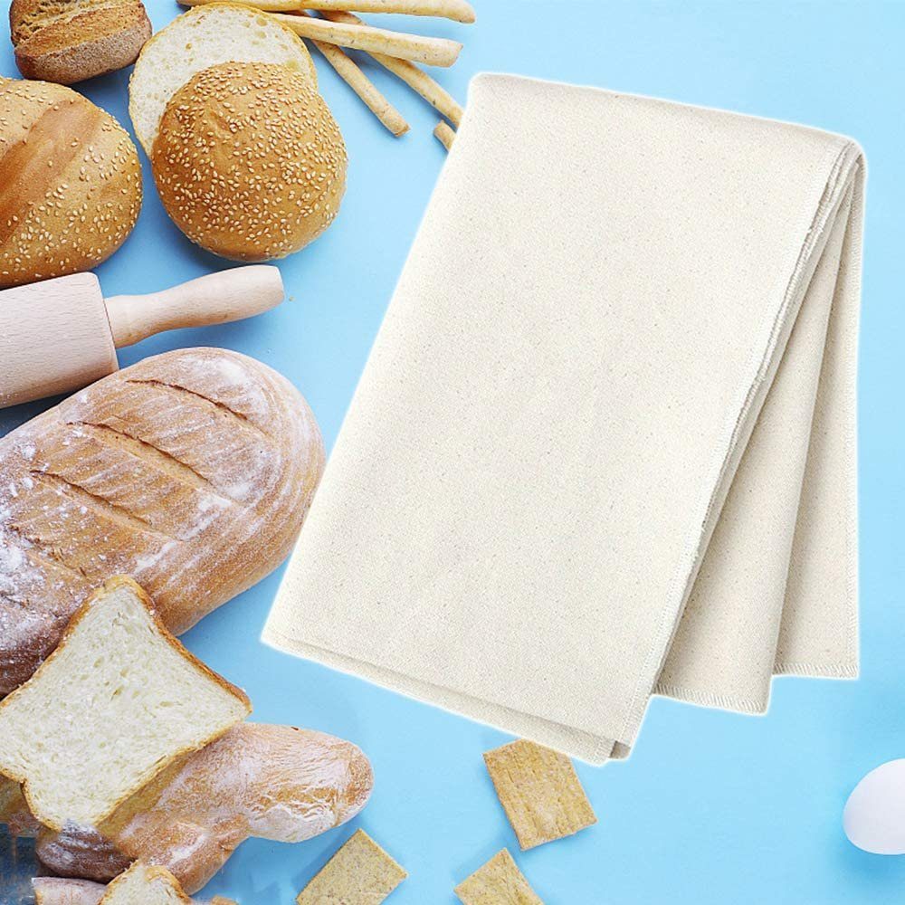 MORRENT Backform Bäckerleinen Teigtuch, 100% unbehandeltes Naturleinen für das Backen.