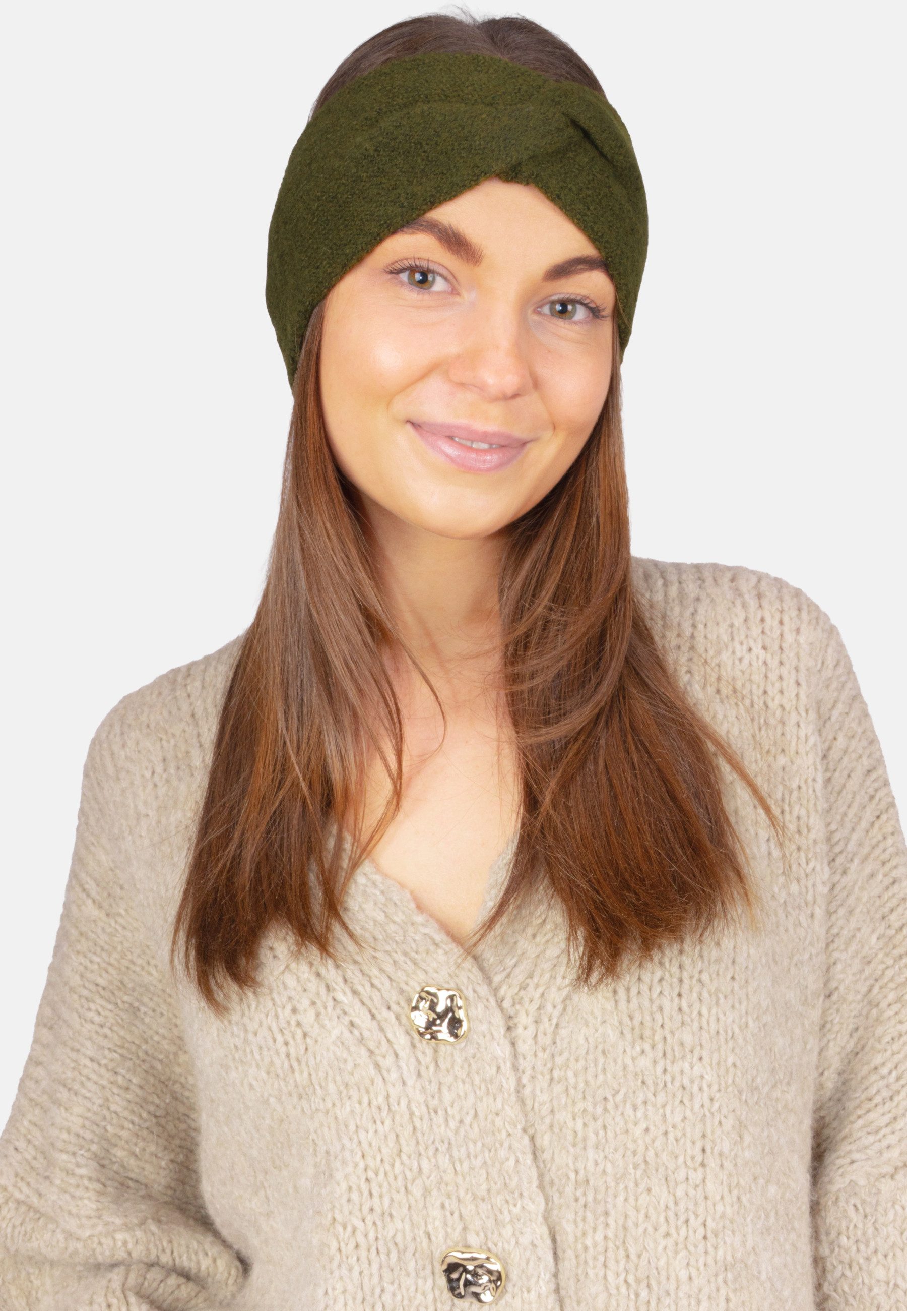 Seasons of April Stirnband FIONA Stirnband für Damen, One Size, für Winter & Herbst mit Twist, Knoten