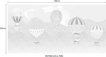 Komar Vliestapete Happy Balloon, (1 St), 500x250 cm (Breite x Höhe), Vliestapete, 100 cm Bahnbreite