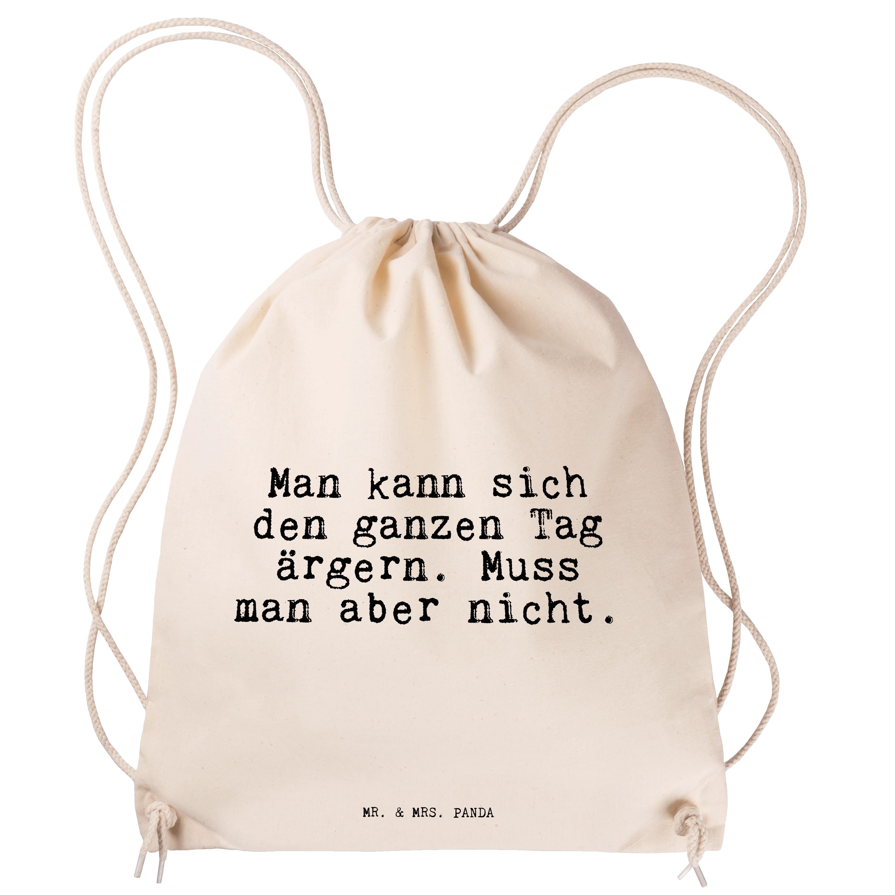Damen Gepäck|Taschen & Rucksäcke Mr. & Mrs. Panda Sporttasche Man kann sich den... - Transparent - Mutter, Spruch, Sporttasche, 