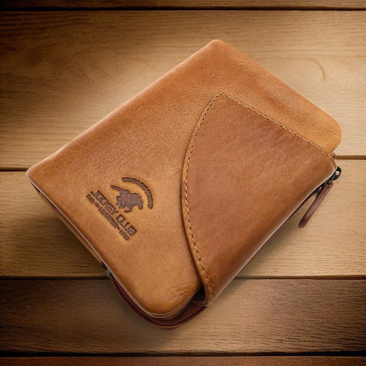 JOCKEY CLUB Geldbörse kompaktes echt Leder Portemonnaie, Geldbeutel mit RFI günstig online kaufen