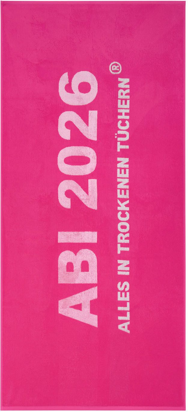 Egeria Strandtuch ABI 2026, Frottier (1-St), 75x180 cm, "ABI 2025-Alles in trockenen Tüchern"