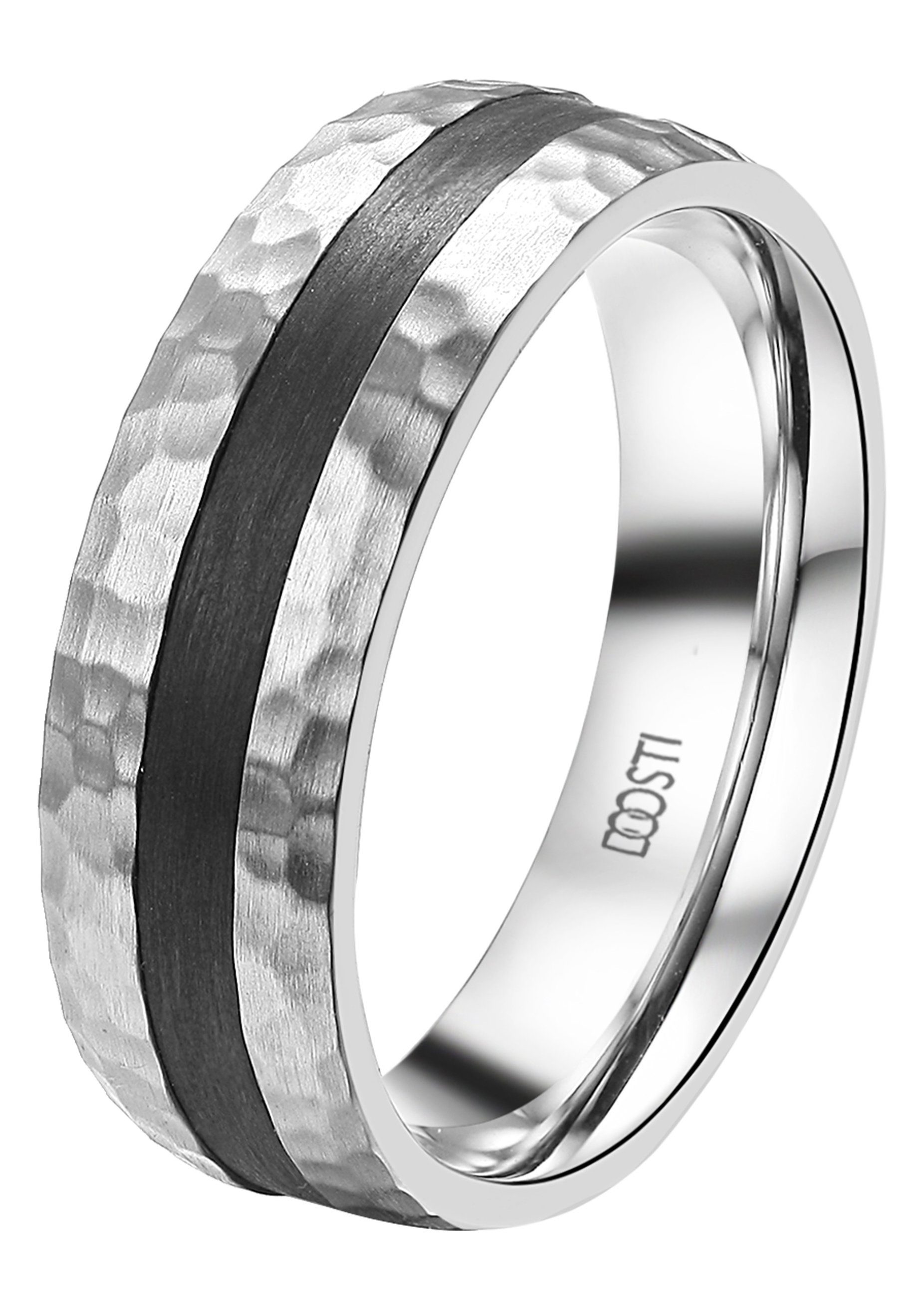 mit Partnerring Zirkonia DOOSTI Edelstahl LIEBE, o. edelstahlfarben-schwarz ohne Ehering Schmuck Trauring Geschenk Trauring