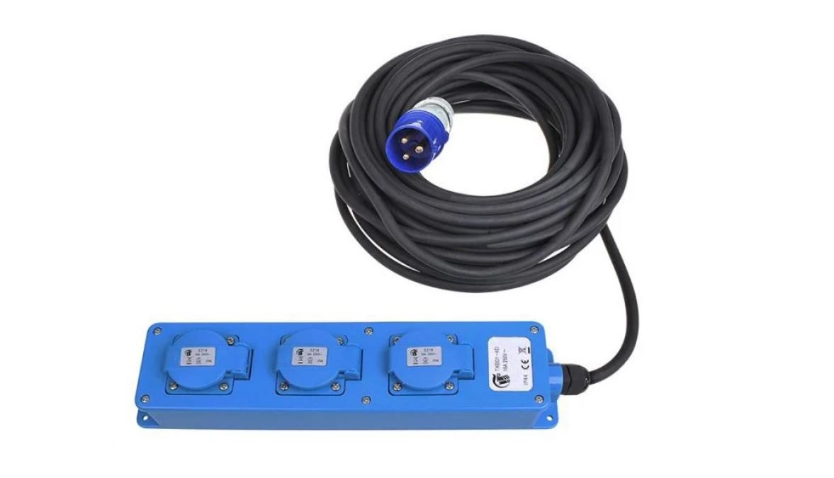 ProPlus 20 Meter CEE 3-fach Schuko- Steckdosenleiste