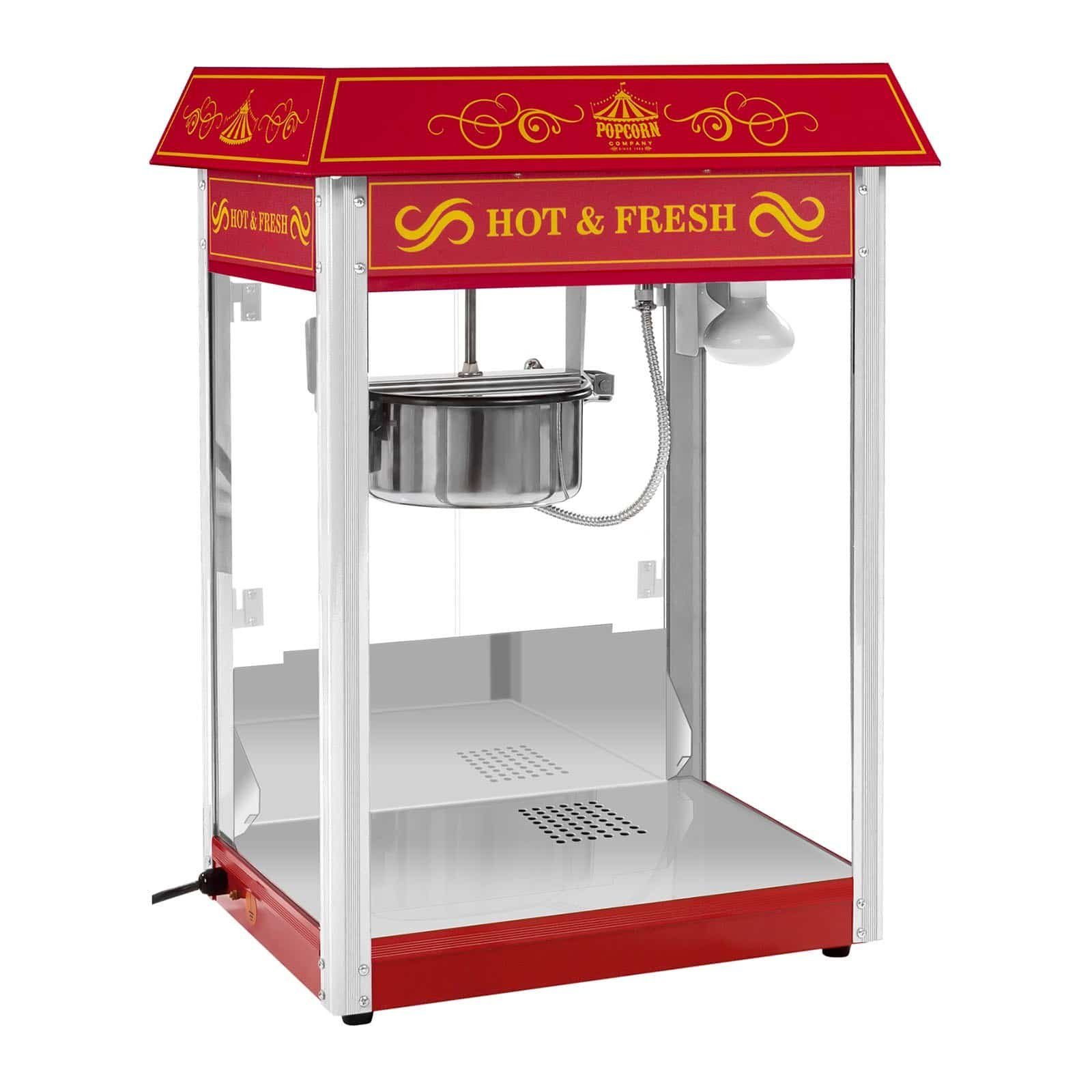 Royal Catering Popcornmaschine Popcornmaschine – Retro-Design – rot