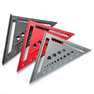 yozhiqu Winkelmesser Dreieckslineal aus Aluminiumlegierung für die Holzbearbeitung, Hochpräzises Geodreieck-Messlineal für die Holzbearbeitung