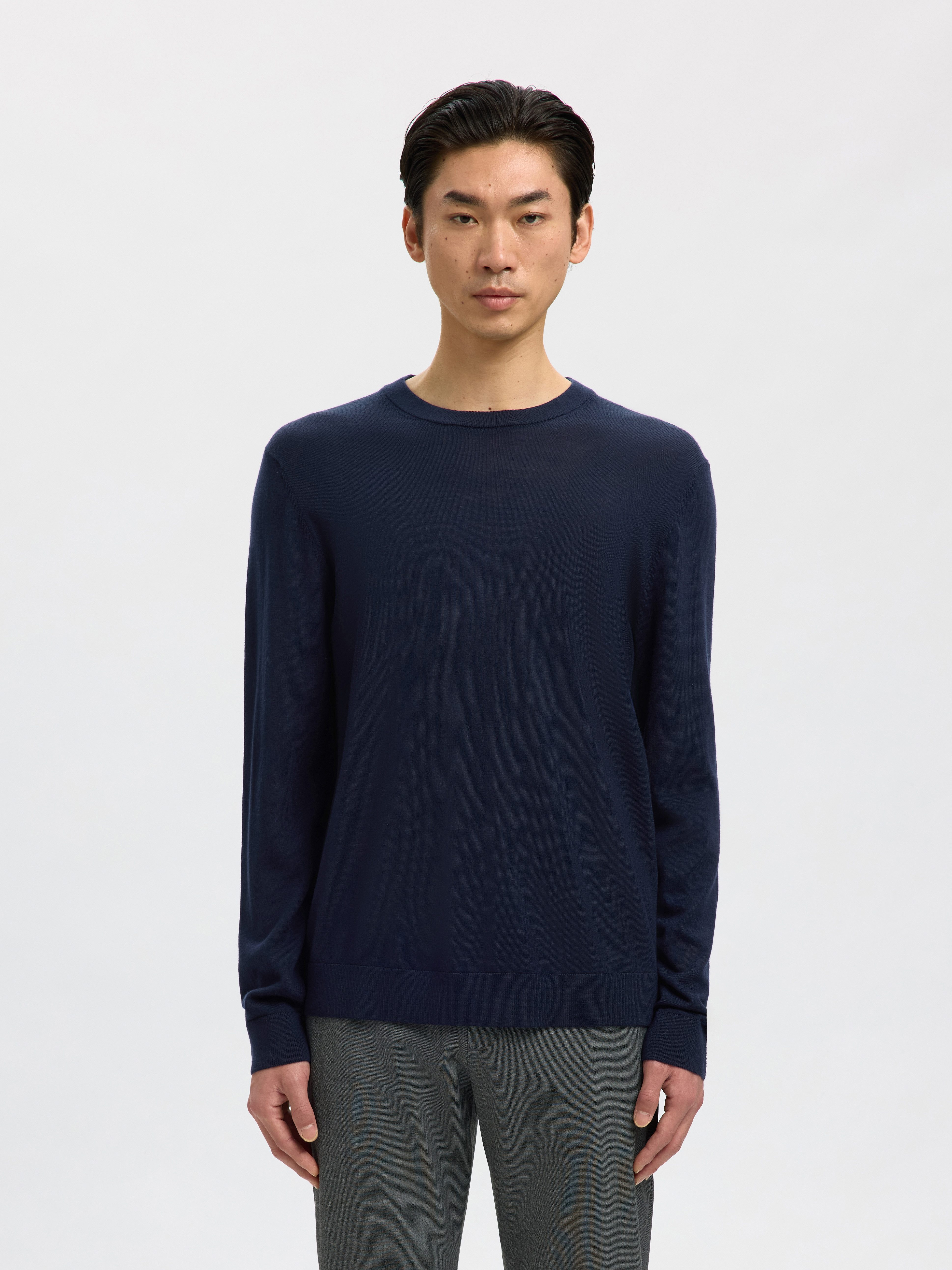 Strickpullover SLHTRAY LS KNIT MERINO CREW NECK NOOS