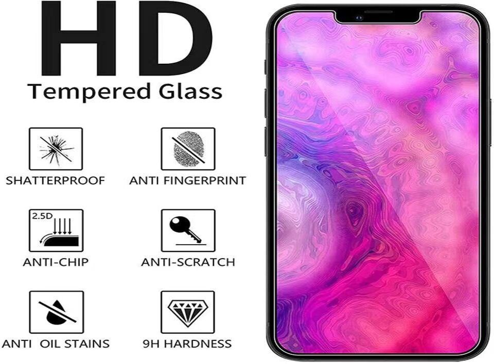 Baker Schutzfolie 3er Panzerglas für iPhone 13/13 mini/13 Pro/ 13 Pro Max, (3 Pack), Schutzglas, 9H Härte, HD Displayschutzfolie, 0.33mm Ultra-klar