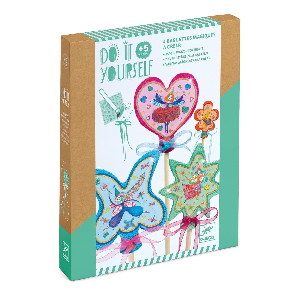 DJECO Kreativset DIY: Zauberstab Kleine Feen Bastelset DJ07950