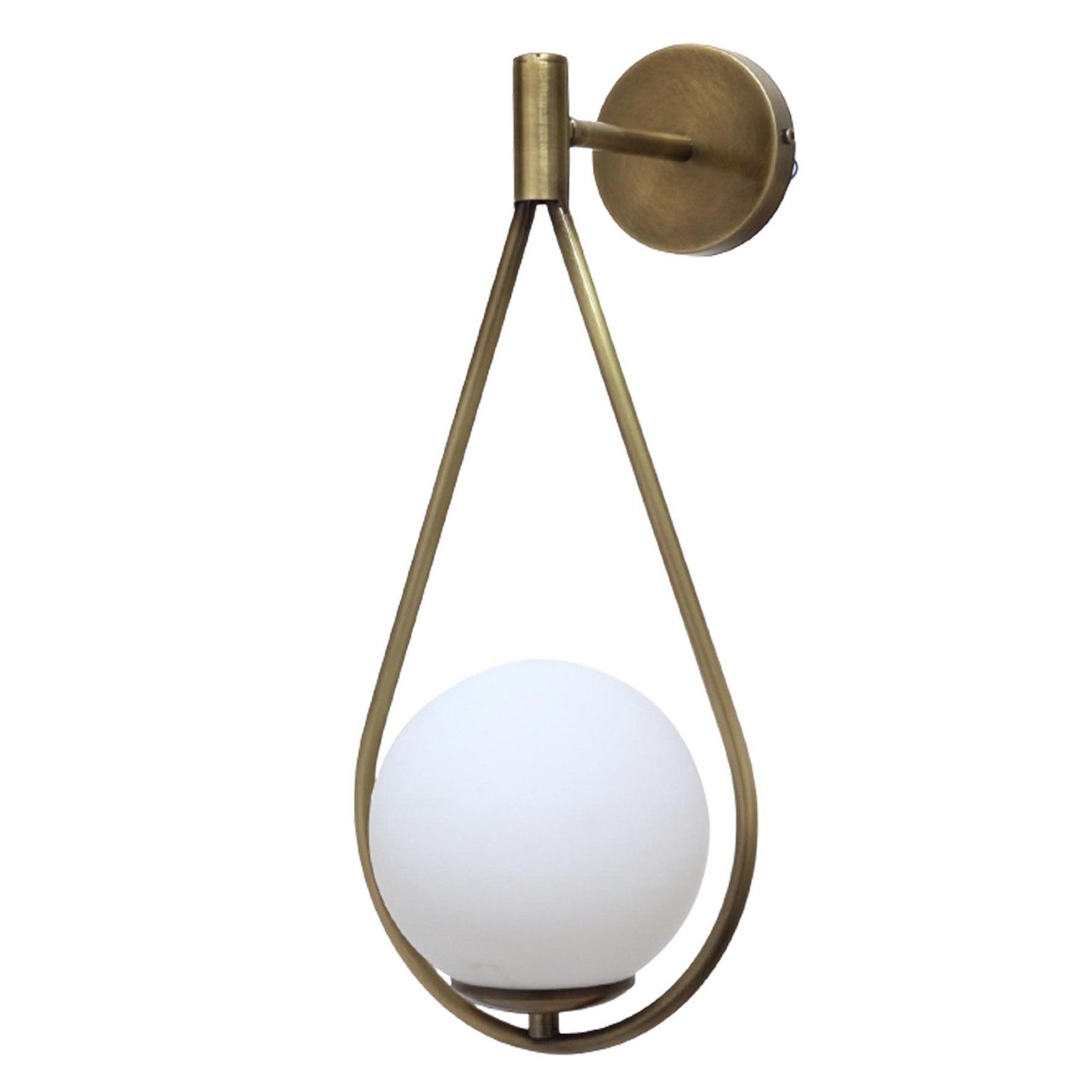 Bamyum Wandleuchte Bamyum Wandleuchte Vintage Glas I Ravenna I Metall Cupferfarbe Lampe, ohne Leuchtmittel