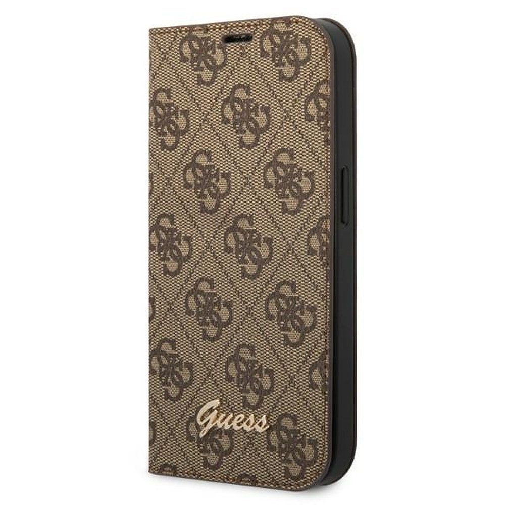 Guess Flip Case Klapphülle Handytasche Kartenfach 6,7 Zoll, 3 Kartenfächer, Kunstleder, 4G-Muster