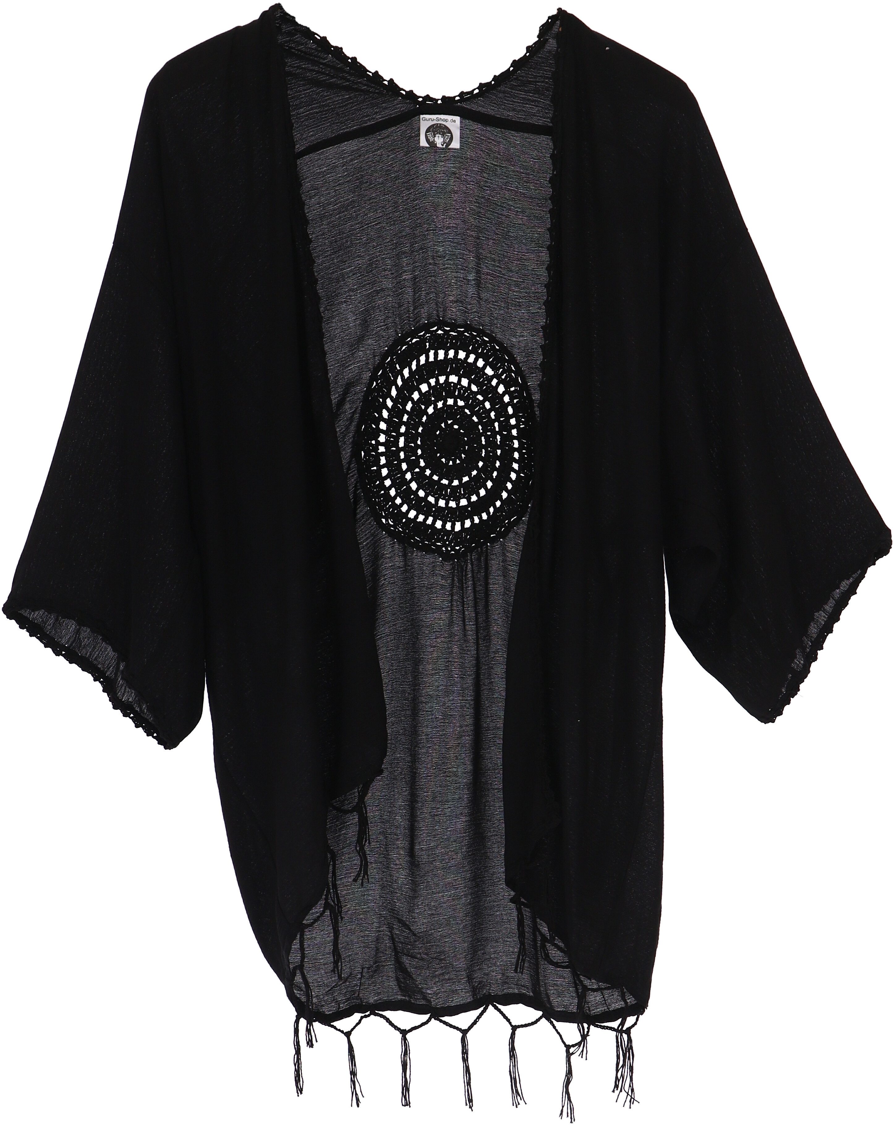 Guru-Shop Kimono Leichte offene Sommerbluse, bestickte.., günstig online kaufen