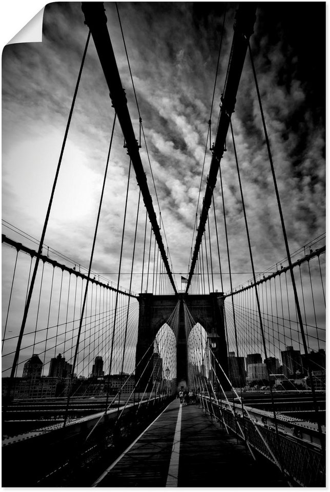 Artland Wandbild New York City Mächtige Brooklyn Bridge, Amerika (1 St),  als Alubild, Leinwandbild, Wandaufkleber oder Poster in versch. Größen