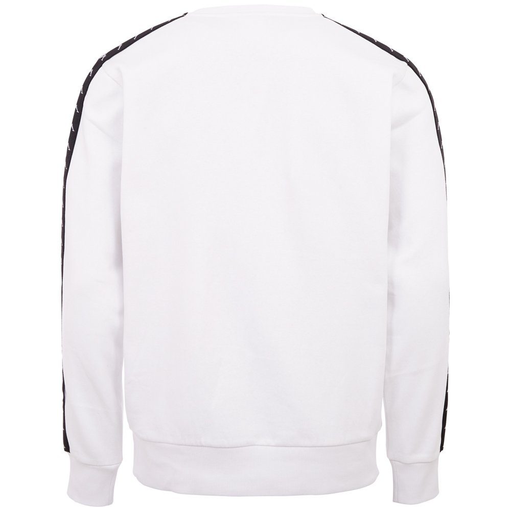 Materialmix bright in hochwertigem Sweatshirt Kappa white