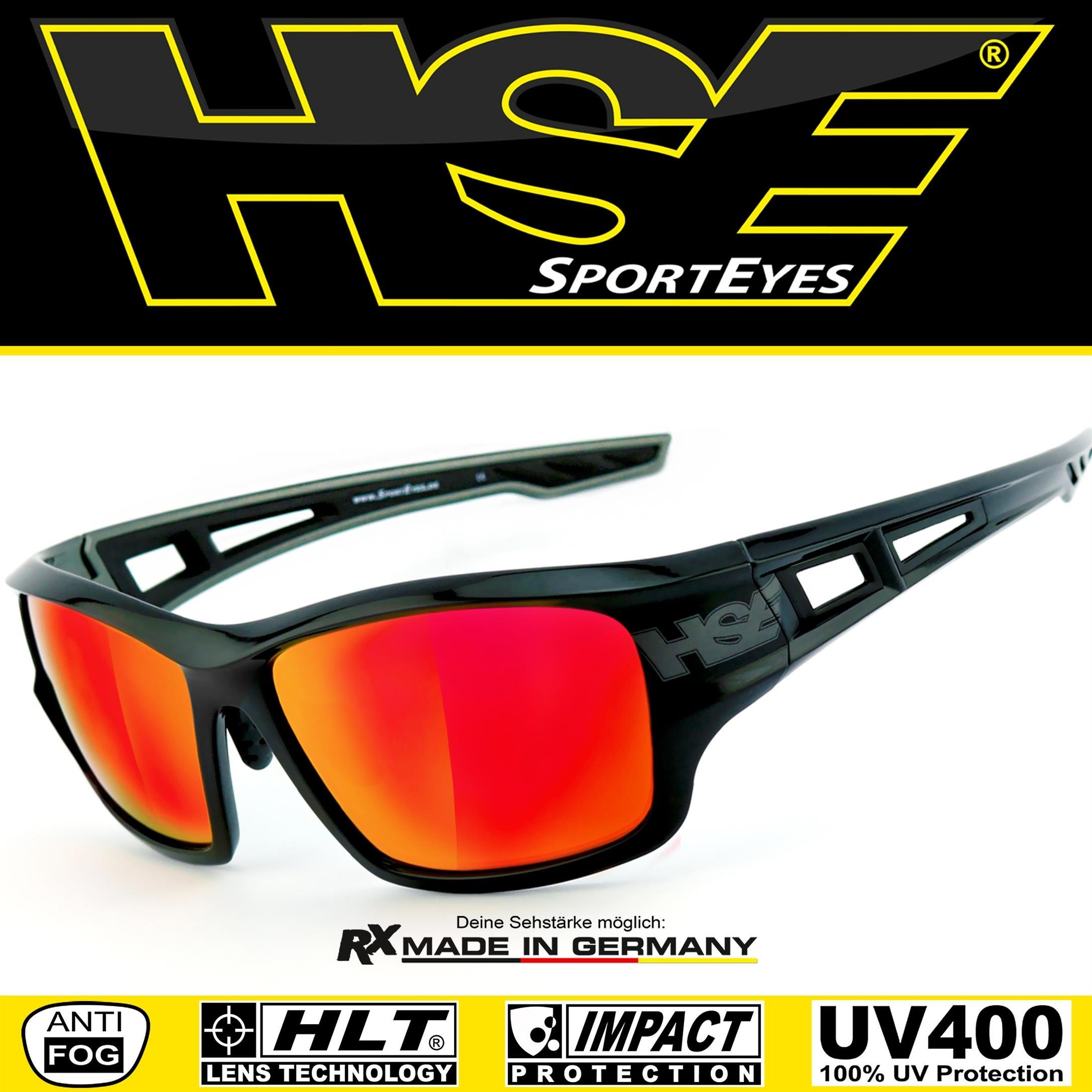 SportEyes durch HSE Sportbrille 2095bs, Steinschlagbeständig Kunststoff-Sicherheitsglas -
