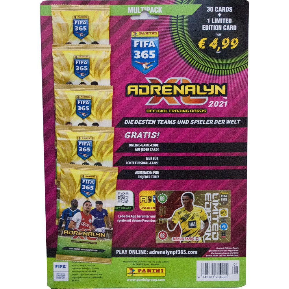 Panini Sammelkarte Fifa 365 2021 - 1 Multipack (zufällige Auswahl)