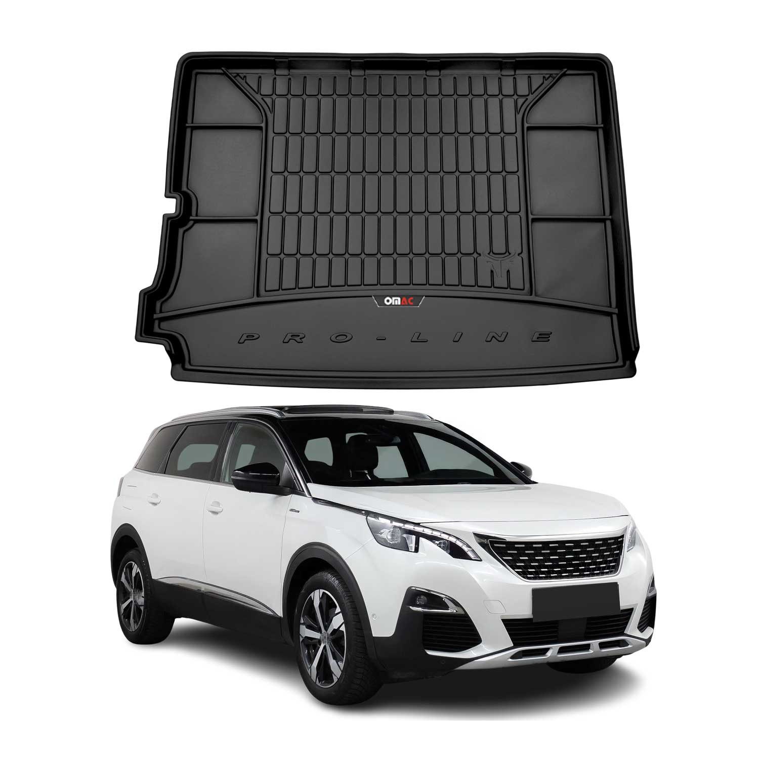 Kofferraummatte OMAC Kofferraumwanne für Peugeot 5008 2017-2025 TPE Schwarz