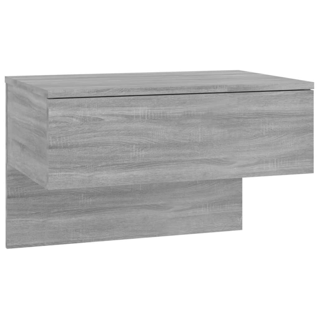 vidaXL Nachttisch Wand-Nachttisch Grau Sonoma (1-St) günstig online kaufen