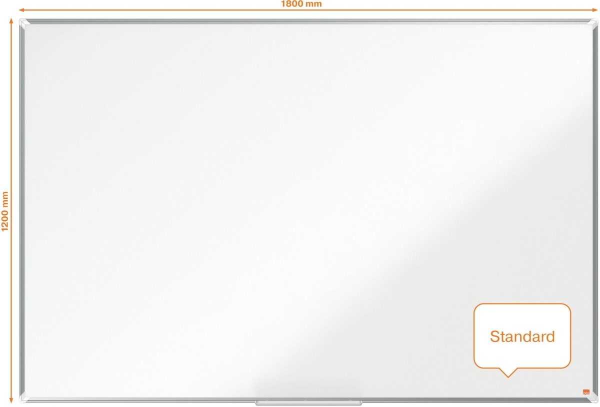NOBO Magnettafel Whiteboard Premium Plus Stahl magnetisch 1800x1200mm weiß