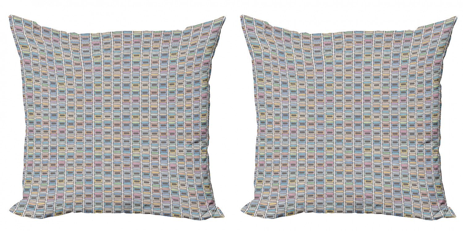 Abstrakt Accent Motive Doppelseitiger Modern Stück), Simplistic Kissenbezüge (2 Abakuhaus Pastell Digitaldruck,
