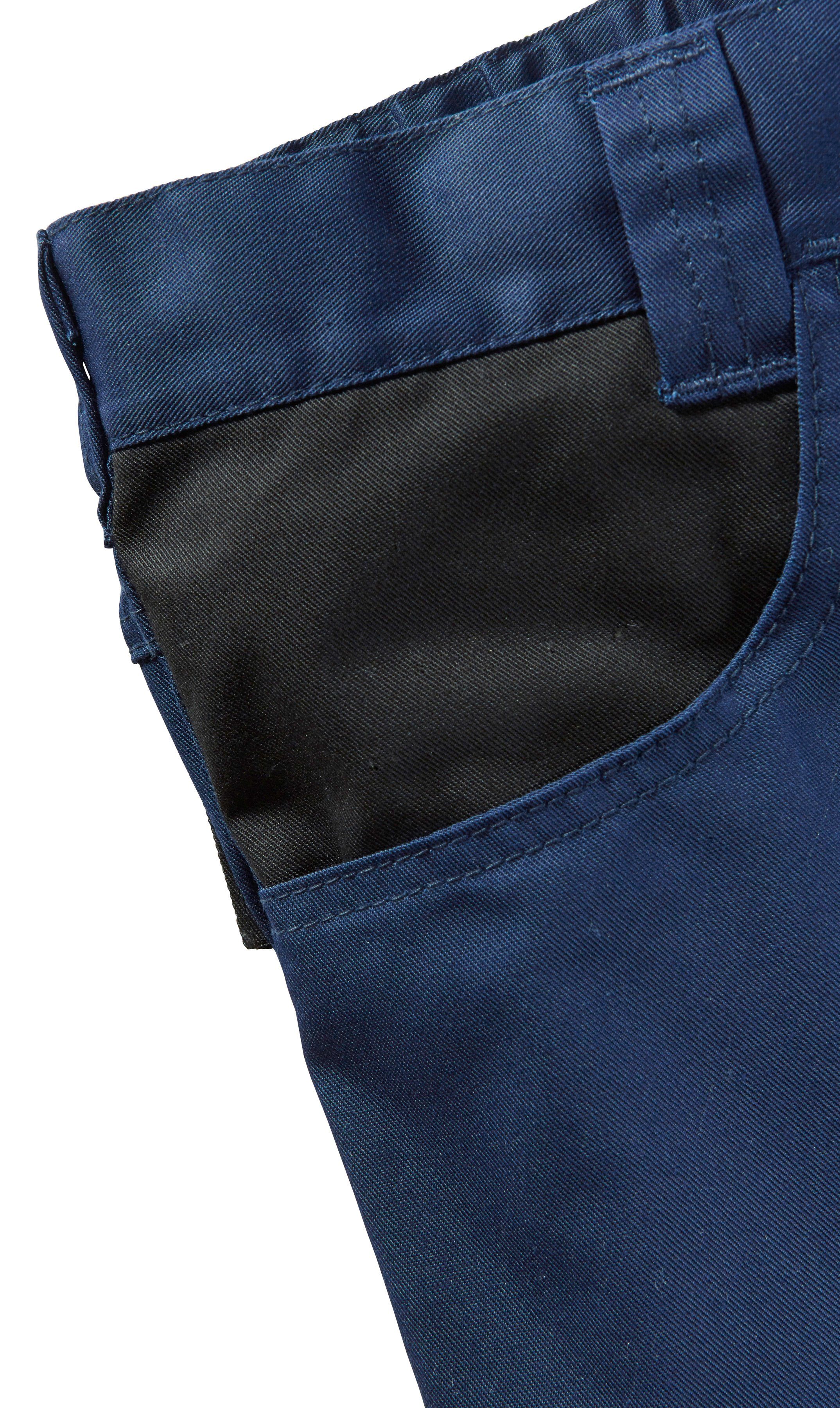 safety& more Arbeitsshorts dunkelblau-schwarz mar Reflexeinsatz Pull mit