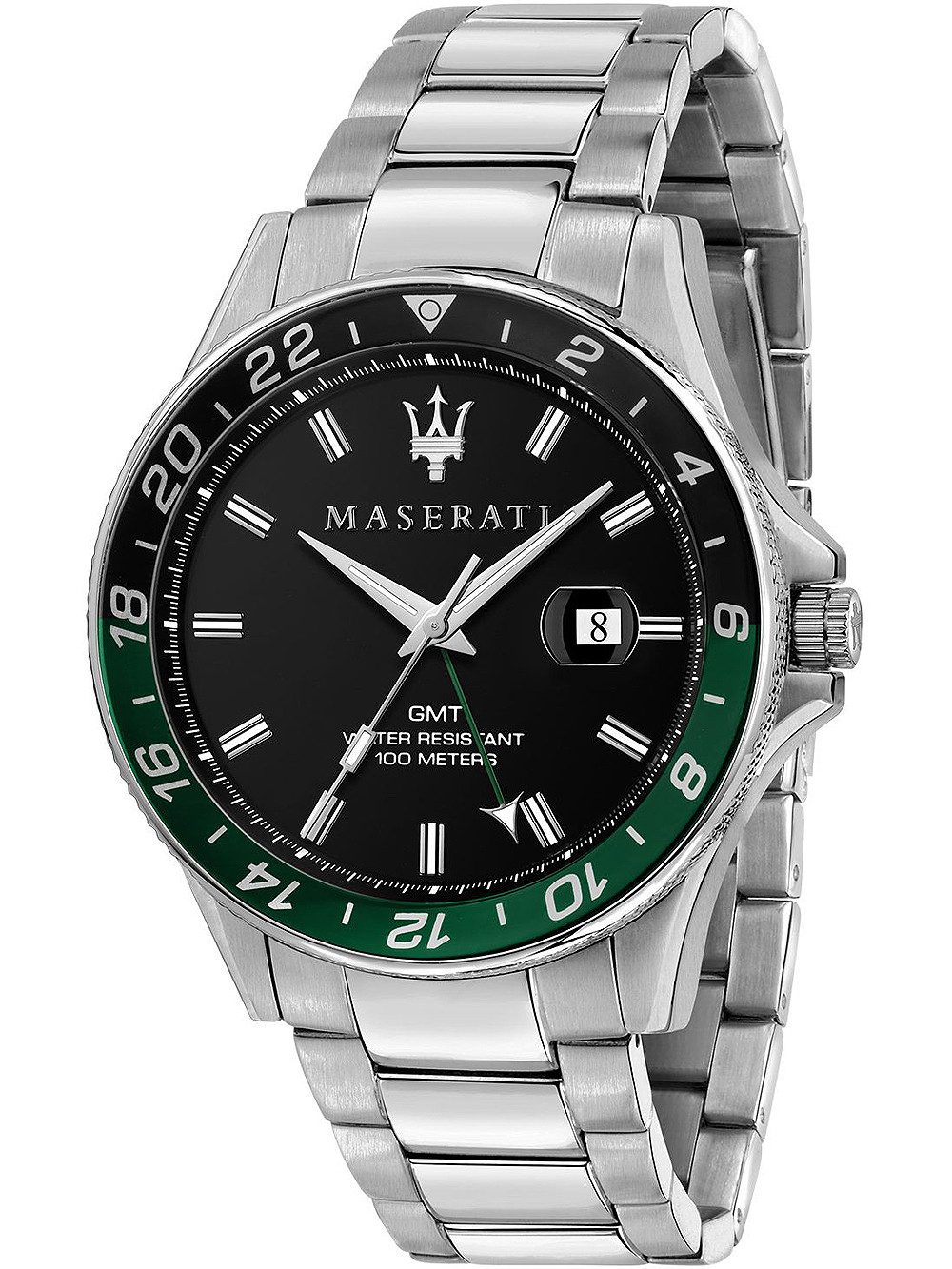 MASERATI Quarzuhr Maserati R8853140005 Sfida GMT Herrenuhr 44mm 10ATM Maserati R8853140005 Sfida GMT Herrenuhr 44mm 10ATM