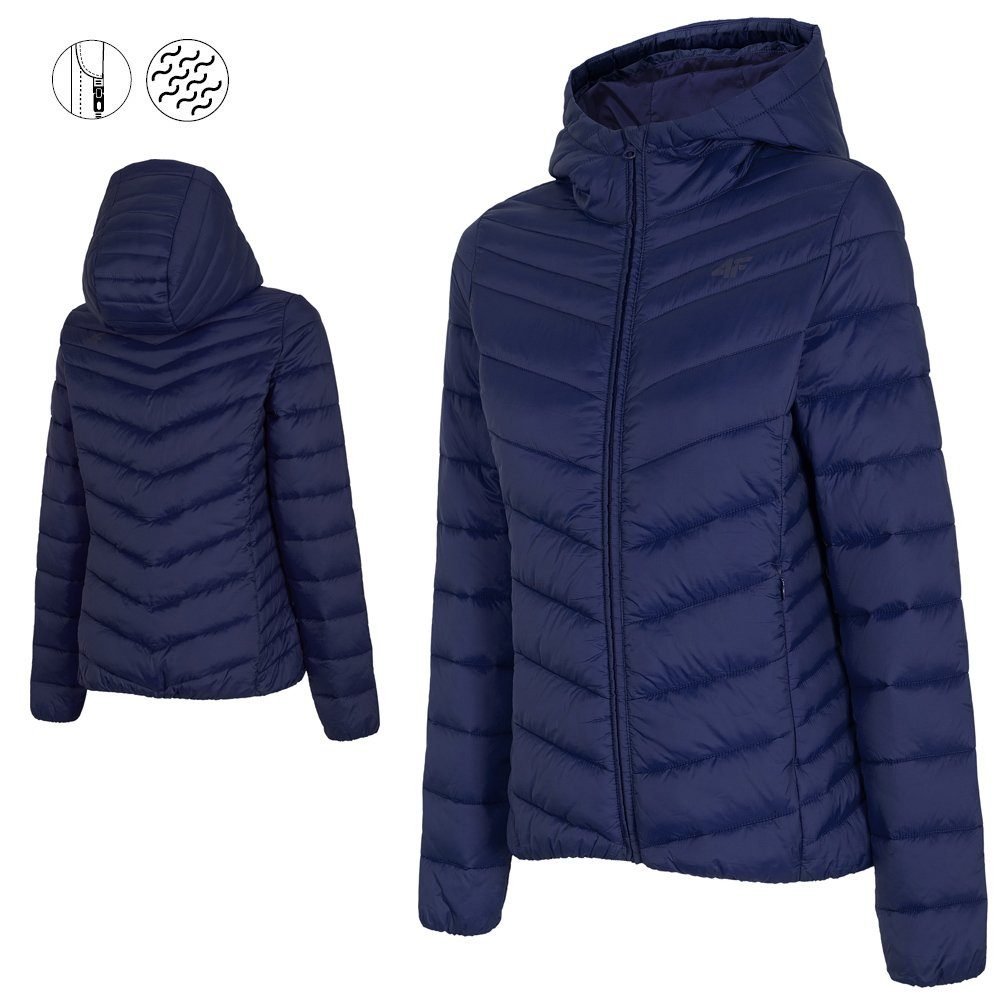 4F Trekkingjacke 4F - daunenartige Damen Winter Steppjacke 2021, navy