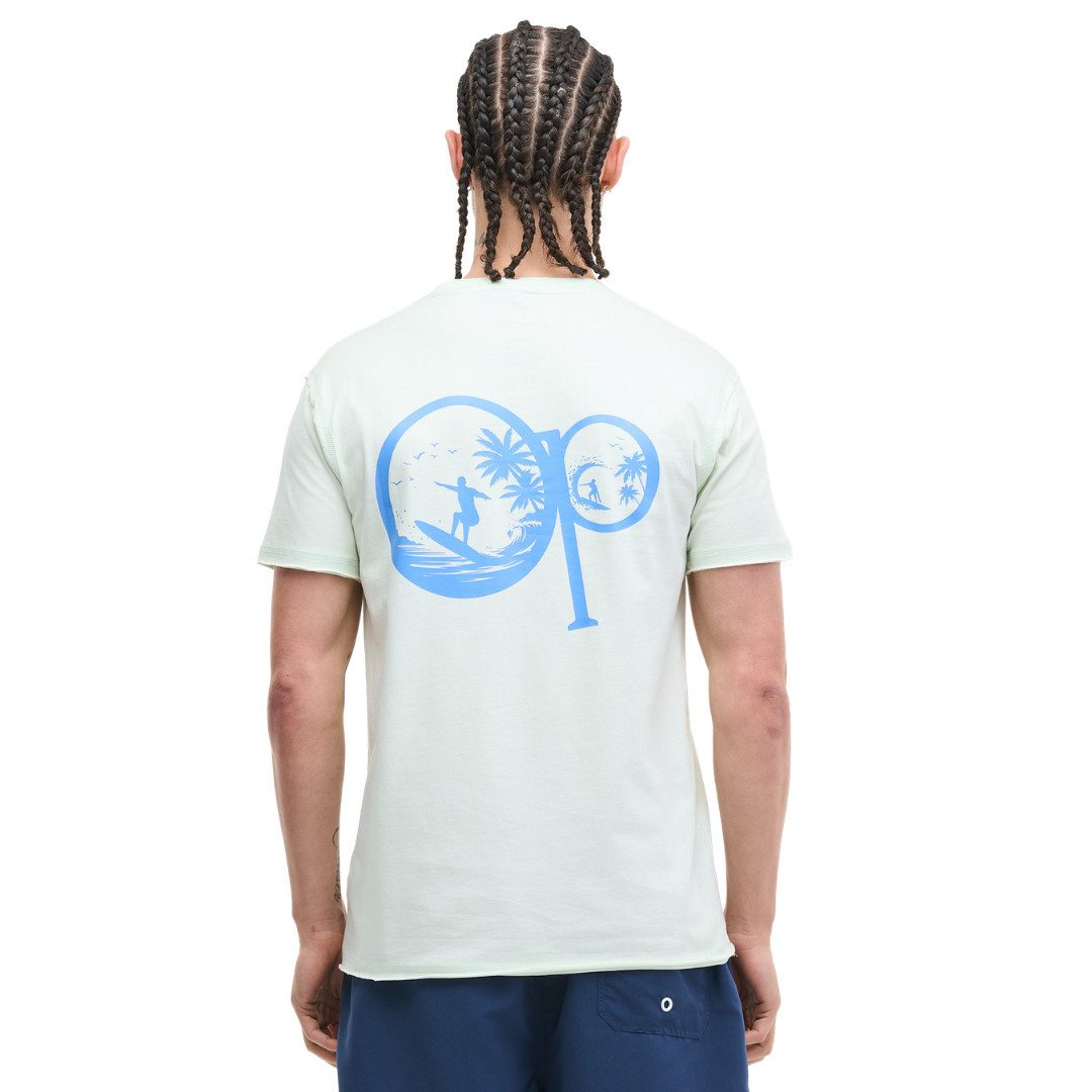 Ocean Pacific Print-Shirt Pambula Light Blue / Blue bedruckt