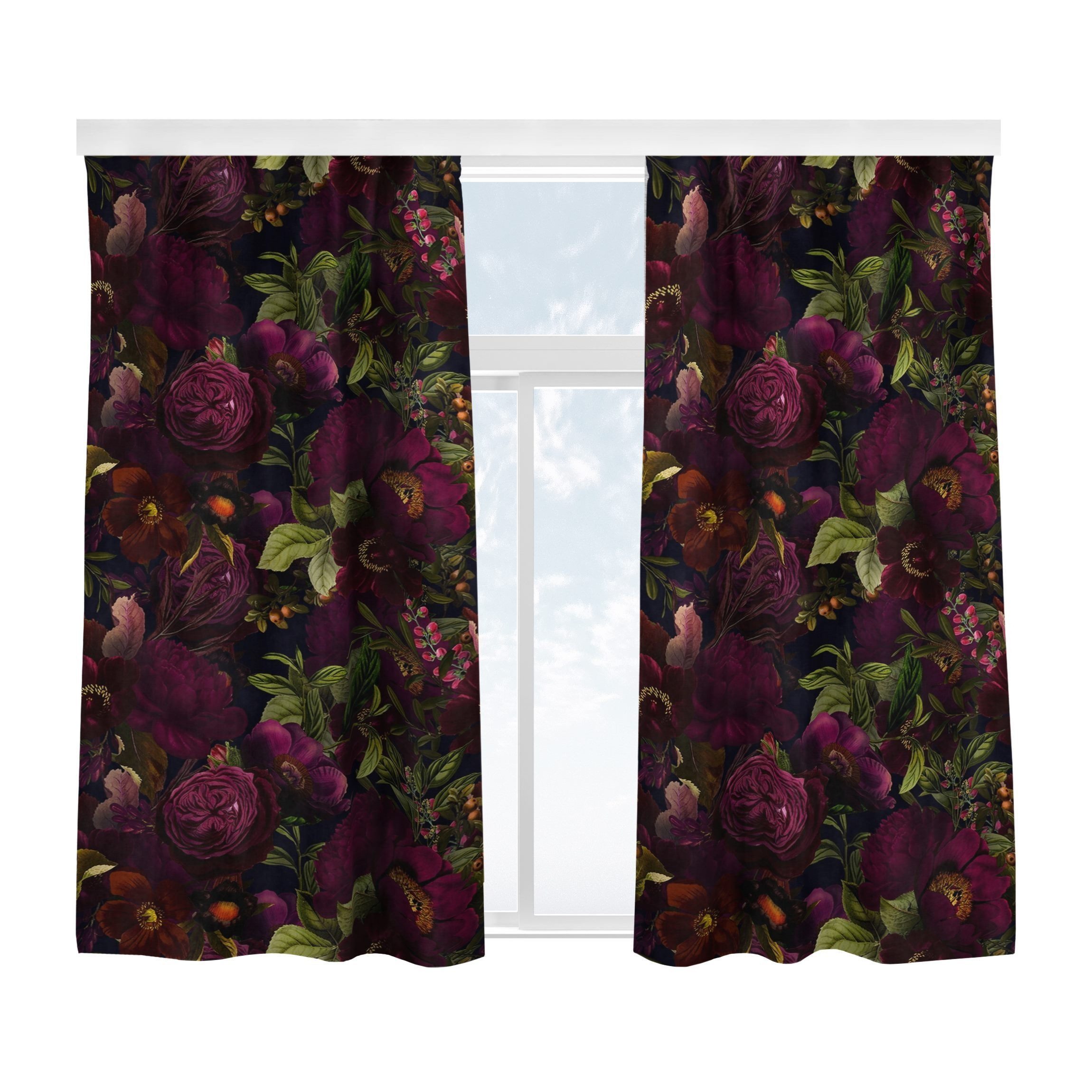 Bilderdepot24 Vorhang Gardine Natur Tropisch Lila günstig online kaufen