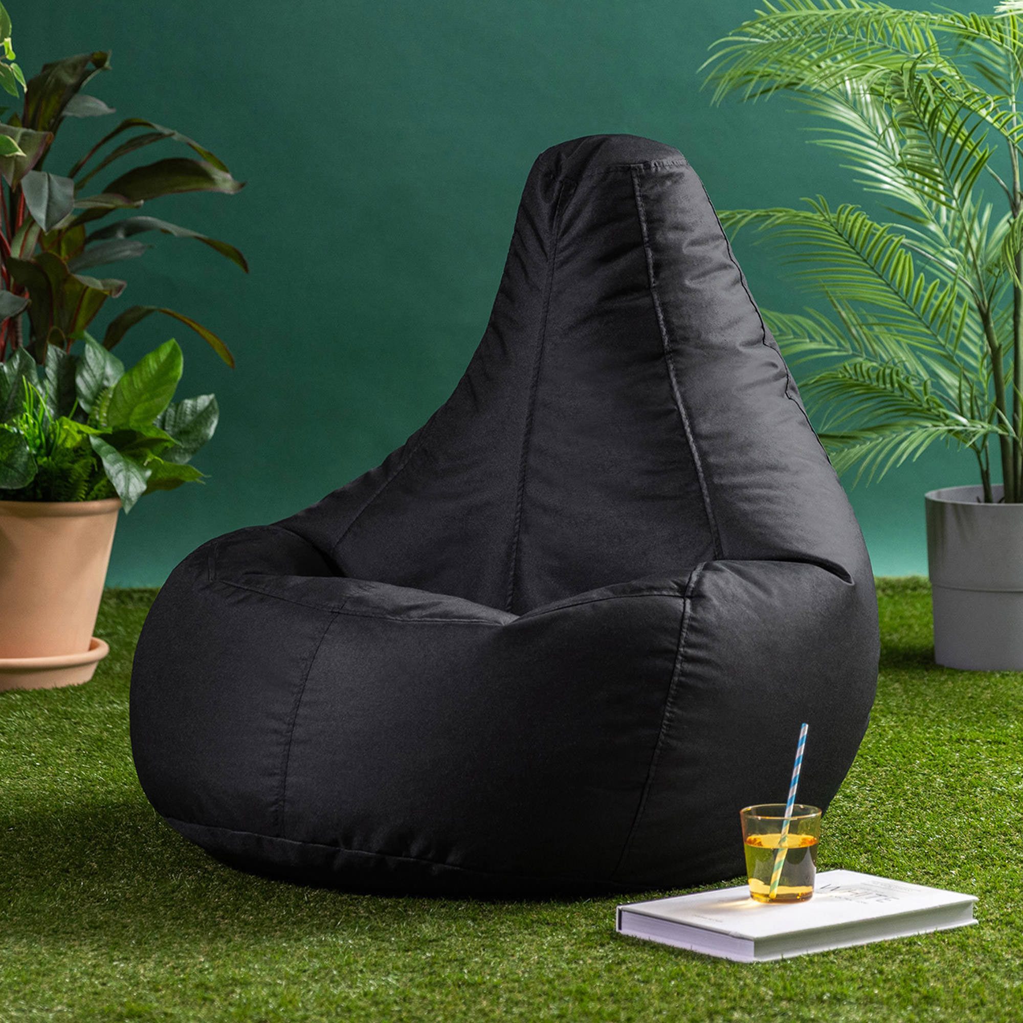icon Sitzsack Outdoor Liege Indoor Gaming „Recliner“, Made in Germany, Wasserfest, für Erwachsene & Kinder