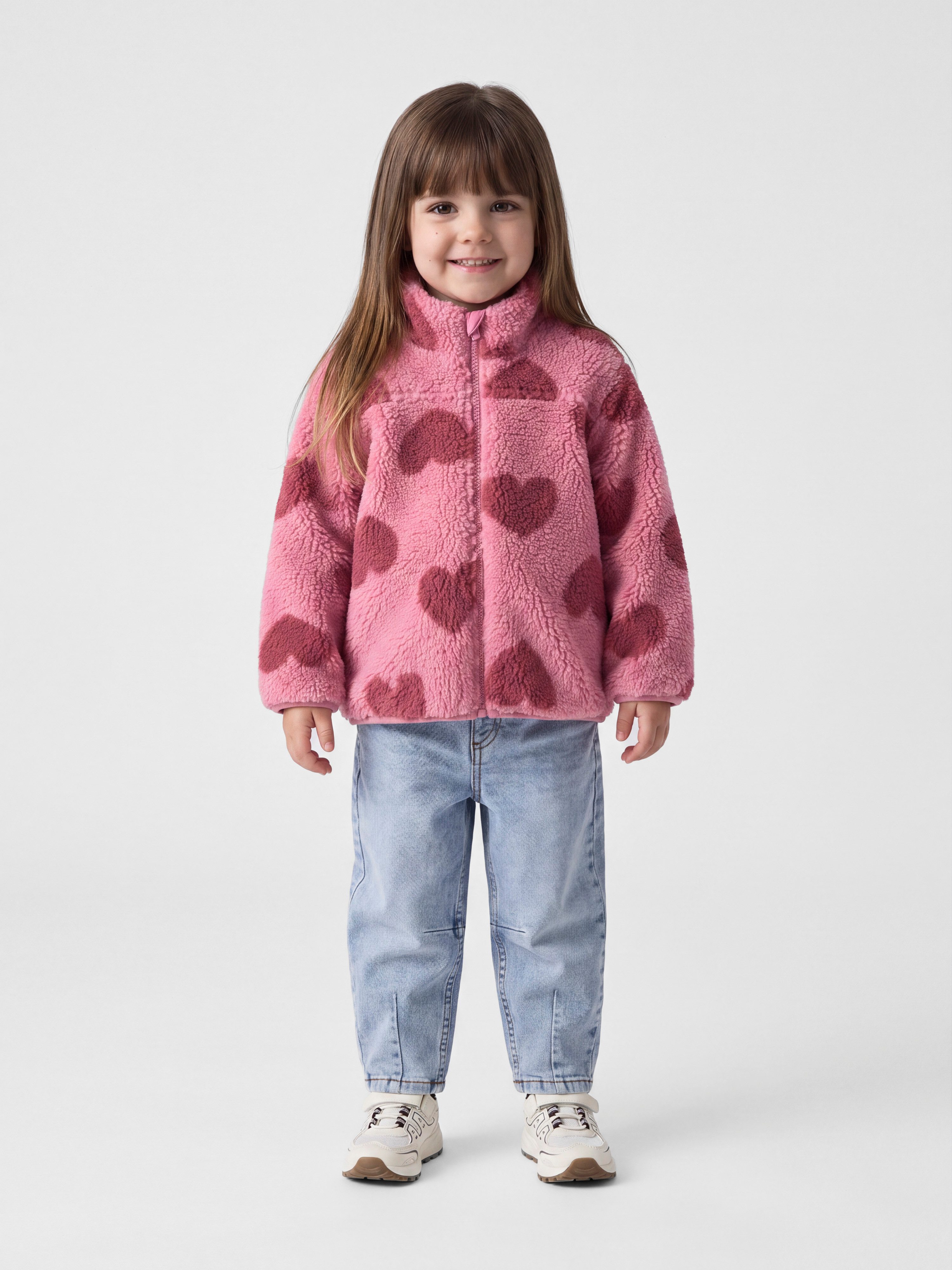 Name It Plüschjacke NMFMONICA TEDDY JACKET AOP NOOS Kunstfaser – Bild 2 von 5