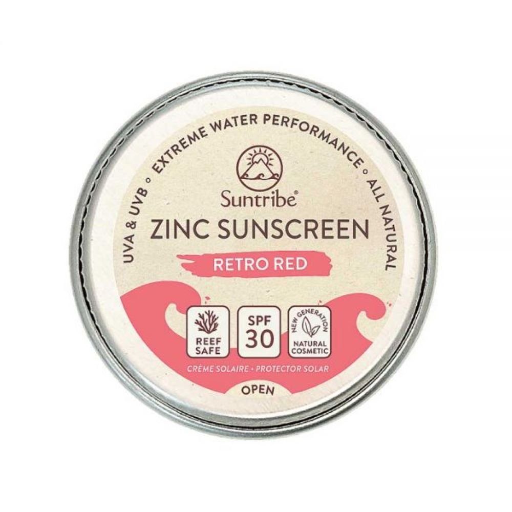 Suntribe Sonnenschutzcreme BIO Mineralisch Zinksonnencreme Gesicht & Sport LSF 30 Farbe Weiß, 1 Aluminiumdose 15 g, 100% Natur