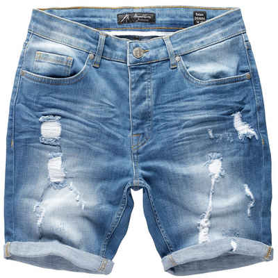 Amaci&Sons Jeansshorts SAN DIEGO Herren Destroyed Jeans Shorts