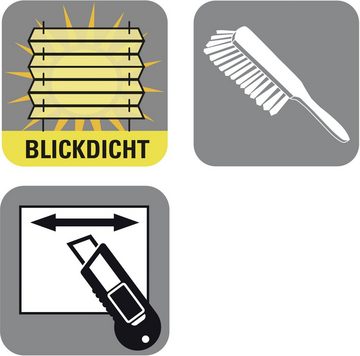 Plissee schwarz, GARDINIA, blickdicht, mit Bohren, verschraubt, verschraubt, dezenter Abdeckleiste gegen Staubschutz