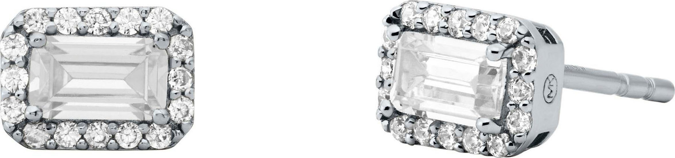 MICHAEL KORS Ohrring und Ketten Set Mulitpack Schmuck Silber 925 Premium Kors Brilliance (Set, 3-tlg), mit Zirkonia (synth)