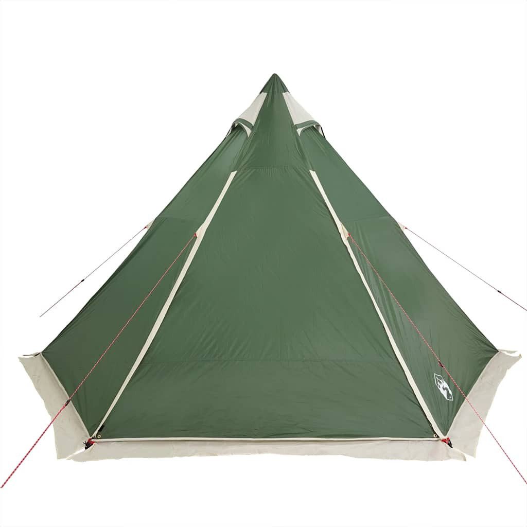 vidaXL Tipi-Zelt Tipi-Familienzelt 6 Personen Grün Wasserdicht, (1 tlg)