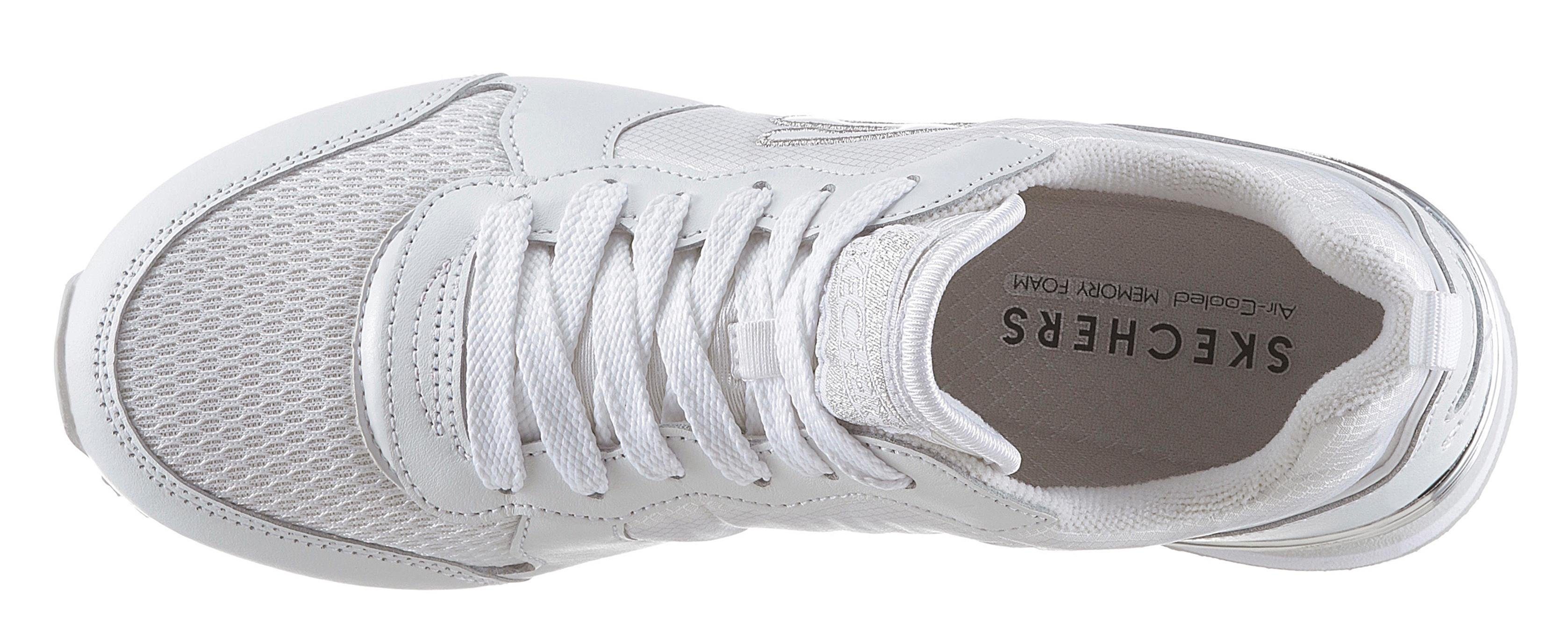 silber mit Sneaker weiß / Gold´n Metallic-Details Gurl Skechers
