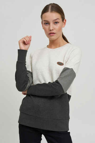 OXMO Sweatshirt OXTrine Sweatshirt im Colorblock-Design