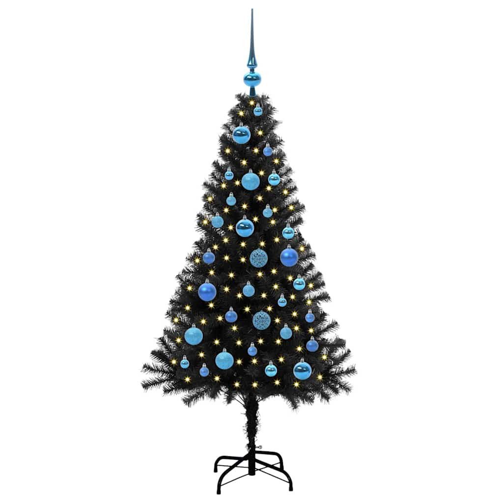 vidaXL Künstlicher Weihnachtsbaum Weihnachtsbaum Schwarz 150 cm PVC