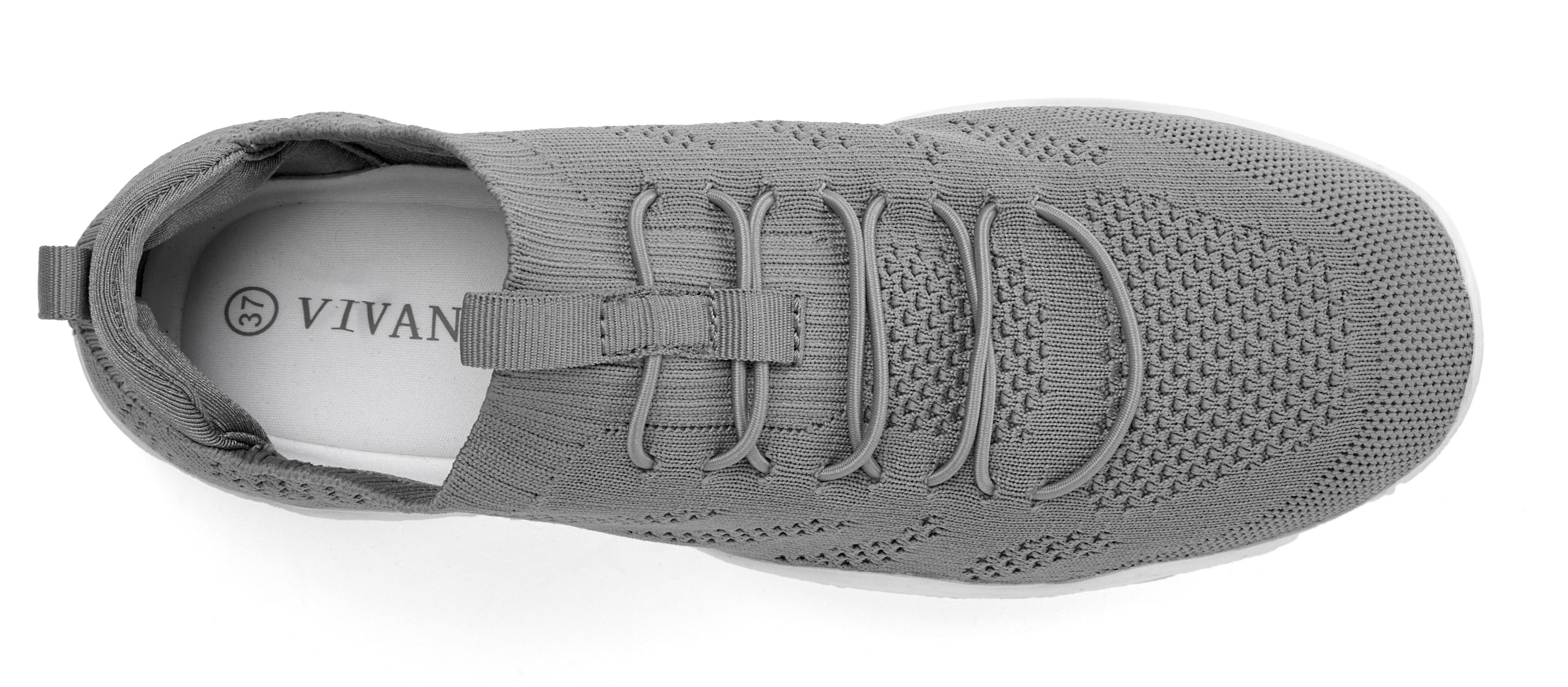 Vivance by Lascana Freizeitschuh, Slip-On-Sneaker, Halbschuh, ultraleicht Sneaker zum Reinschlüpfen mit elastischen Schnürbändern VEGAN