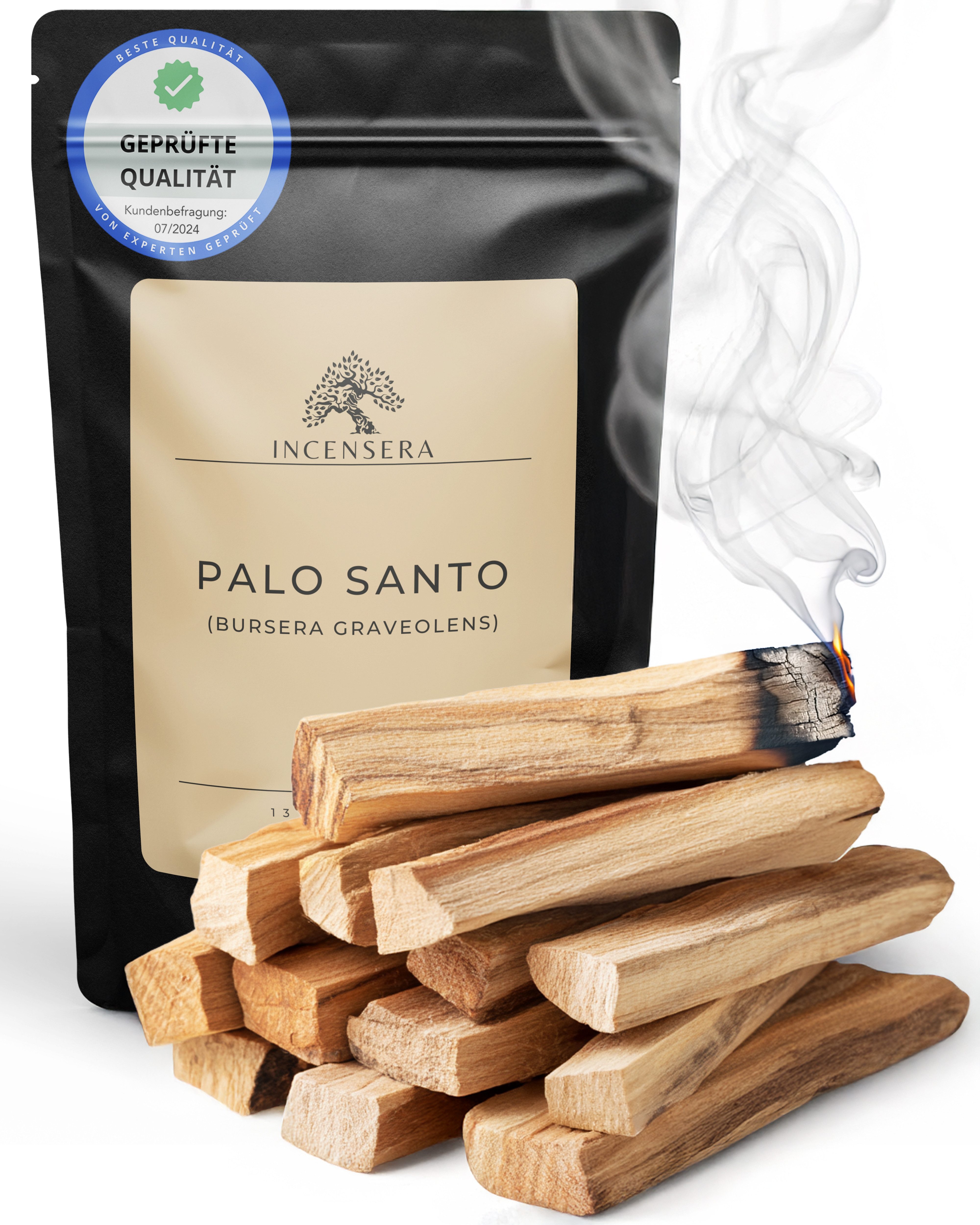 Incensera Räucherstäbchen-Halter Palo Santo Holz Sticks, Räucherholz heiliges Holz Duftholz Holy Wood, (13 St), naturbelassen, unbehandelt, ohne Zusätze, natürlich gefallen